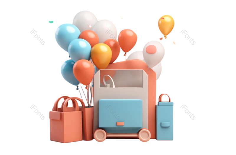 装饰图片,形状元素,卡通PNG,网上购物免抠素材